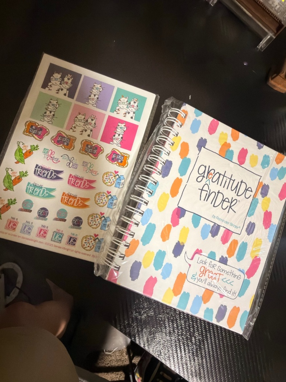 NWT Denise Albright Gratitude Finder Journal Spiral 52-Week + Stickers